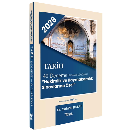 Tarih 40 Deneme Hakimlik ve Kaymakamlık Sınavlarına Özel Temsil Kitap Yayınları 2026