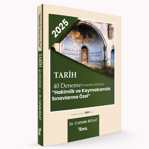 Tarih 40 Deneme Hakimlik ve Kaymakamlık Sınavlarına Özel Temsil Kitap Yayınları 2025