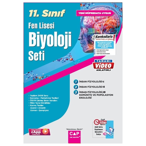 11. Sınıf Fen Lisesi Biyoloji Seti Çap Yayınları