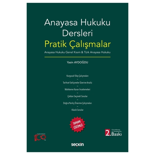 Anayasa Hukuku Dersleri Pratik Çalışmalar - Yasin Aydoğdu