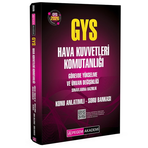 GYS Hava Kuvvetleri Komutanlığı Konu Anlatımlı Soru Bankası Pegem Akademi Yayınları 2026