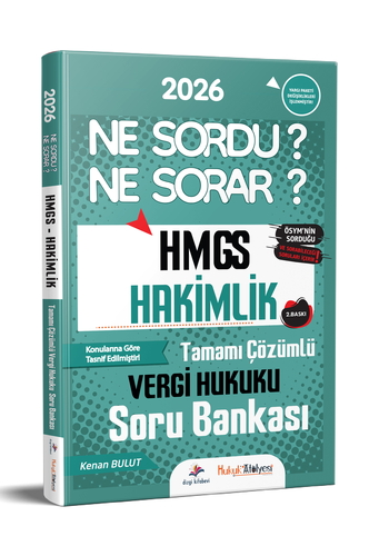 HMGS Hakimlik Ne Sordu Ne Sorar Vergi Hukuku Soru Bankası Dizgi Kitap Yayınları 2026