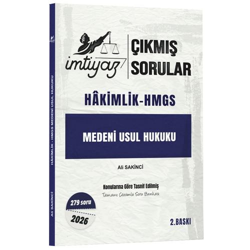 İmtiyaz Hakimlik-HMGS Medeni Usul Hukuku Çıkmış Sorular İmtiyaz Yayınları 2026