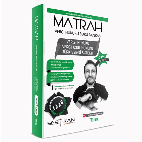 MATRAH Soru Bankası Vergi Hukuku, Vergi Usul Hukuku, TVS Temsil Kitap Yayınları 2026