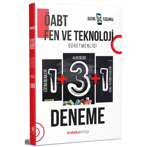 ÖABT Fen ve Teknoloji Öğretmenliği 5 Deneme Dijital Çözümlü İndeks Akademi Yayınları 2021