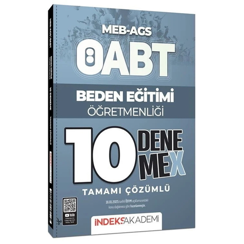 ÖABT MEB AGS Beden Eğitimi Öğretmenliği 10 DenemeX İndeks Akademi Yayınları 2025