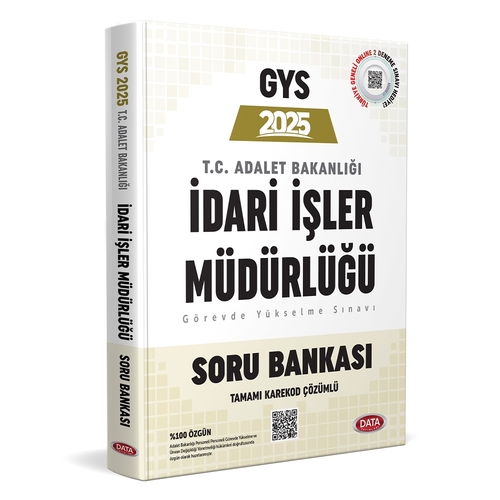 GYS Adalet Bakanlığı İdari İşler Müdürlüğü Soru Bankası Data Yayınları 2025