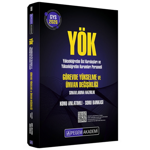 GYS YÖK Sınavlarına Hazırlık Konu Anlatımlı Soru Bankası Pegem Akademi Yayınları 2026