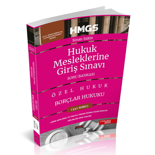 HMGS Borçlar Hukuku Soru Bankası Savaş Yayınları Mayıs 2025