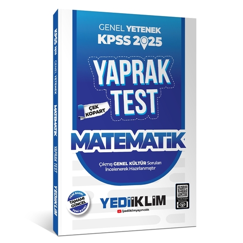 KPSS Genel Yetenek Matematik Çek Kopart Yaprak Test Yediiklim Yayınları 2025