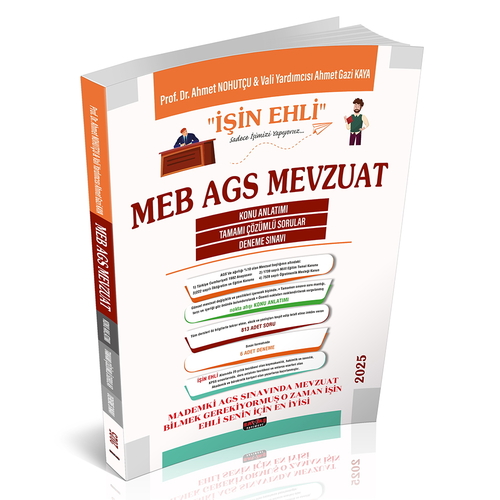 MEB AGS Mevzuat İşin Ehli Konu Anlatımı Savaş Yayınları Nisan 2025