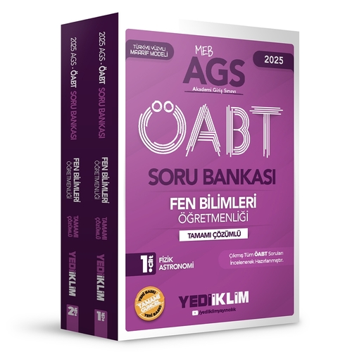 MEBS AGS ÖABT Fen Bilimleri Öğretmenliği Soru Bankası Yediiklim Yayınları 2025