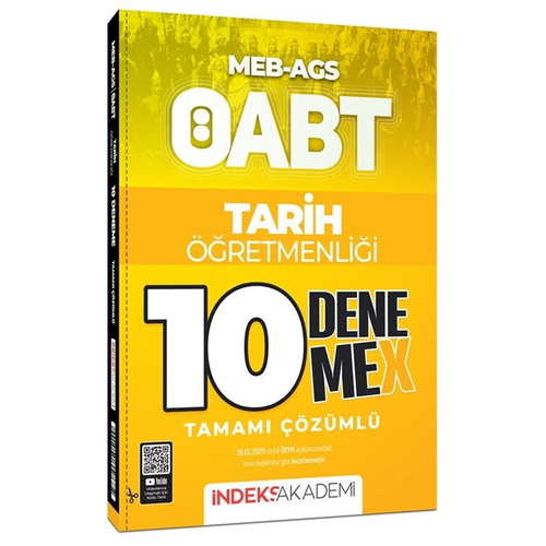 ÖABT MEB AGS Tarih Öğretmenliği 10 DenemeX İndeks Akademi Yayınları 2025