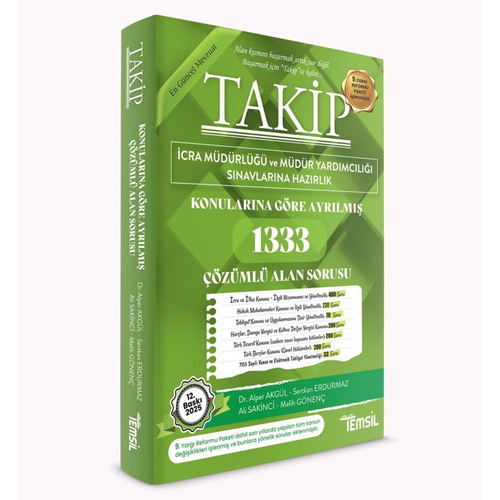TAKİP İcra Müdürlüğü Sınavı Alan Bilgisi Soru Bankası Temsil Kitap Yayınları 2025