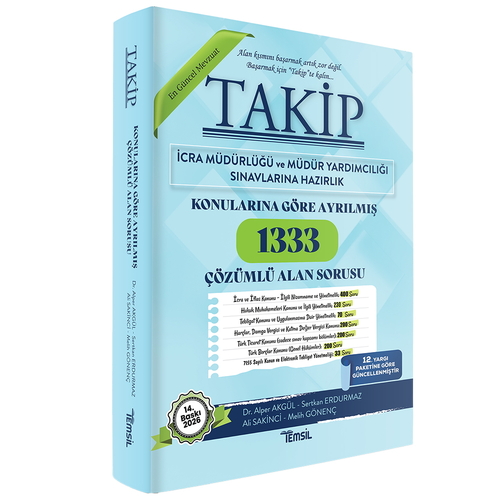 TAKİP İcra Müdürlüğü Sınavı Alan Bilgisi Soru Bankası Temsil Kitap Yayınları 2026