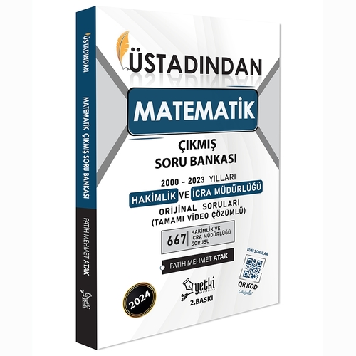 Üstadından Matematik Hakimlik İcra Müdürlüğü Çıkmış Soru Bankası Yetki Yayınları 2024