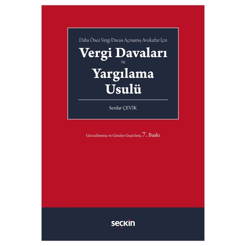 Vergi Davaları ve Yargılama Usulü - Serdar Çevik