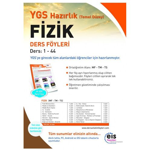 YGS Fizik Temel Düzey Ders Anlatım Föyleri EİS Yayınları
