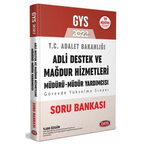 GYS Adalet Bakanlığı Adli Destek ve Mağdur Hizmetleri Müdürü Müdür Yardımcısı Soru Bankası Data Yayınları 2023