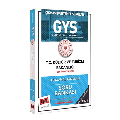 GYS T.C Kültür ve Turizm Bakanlığı Şef Kadrosu İçin Açıklamalı Çözümlü Soru Bankası Yargı Yayınları 2024