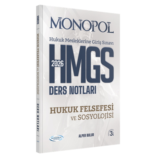HMGS Hukuk Felsefesi ve Sosyolojisi Ders Notları Monopol Yayınları 2026
