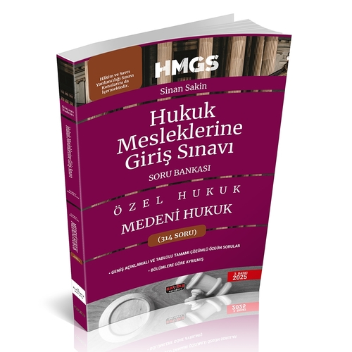 HMGS Medeni Hukuk Soru Bankası Savaş Yayınları Şubat 2025
