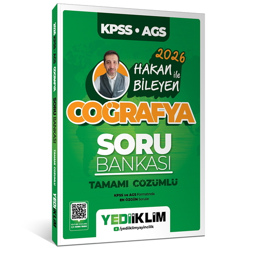 KPSS AGS Hakan Bileyen ile Coğrafya Soru Bankası Yediiklim Yayınları 2026