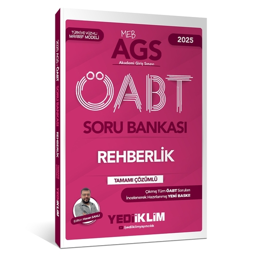 MEB AGS ÖABT Rehberlik Tamamı Çözümlü Soru Bankası Yediiklim Yayınları 2025
