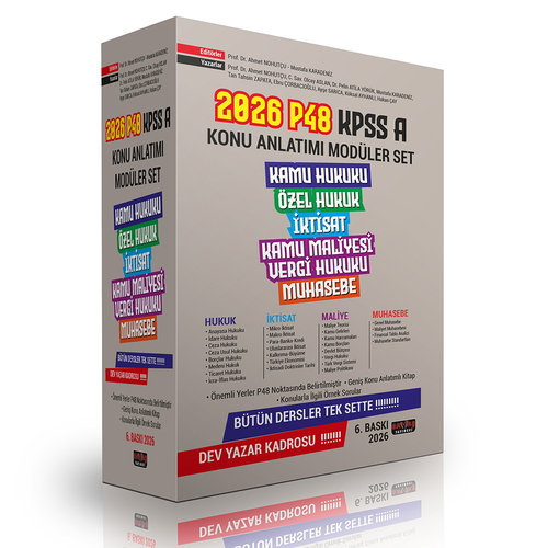 P48 KPSS A Grubu Tüm Dersler Konu Anlatımlı Tek Kitap Savaş Yayınları 2026