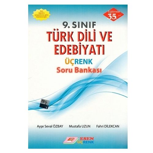9. Sınıf Türk Dili ve Edebiyatı Üç Renk Soru Bankası Esen Yayınları