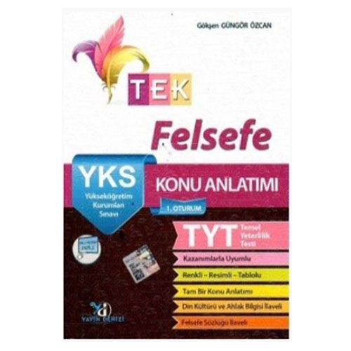 YKS 1. Oturum TYT TEK Felsefe Konu Anlatımı Cep Kitabı Yayın Denizi Yayınları