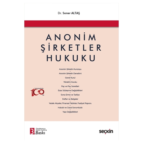 Anonim Şirketler Hukuku - Soner Altaş