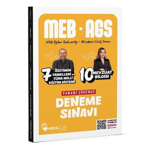 MEB AGS Eğitimin Temelleri, Türk Milli Eğitim Sistemi ve Mevzuat Bilgisi 17 Deneme Hoca Kafası Yayınları 2025