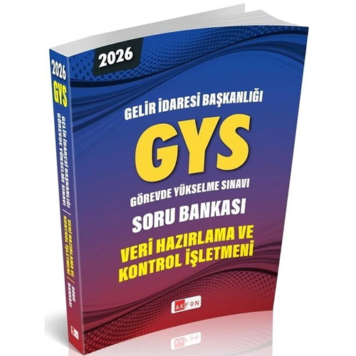 Gelir İdaresi Başkanlığı GYS Veri Hazırlama ve Kontrol İşletmeni Soru Bankası Akfon Yayınları 2026