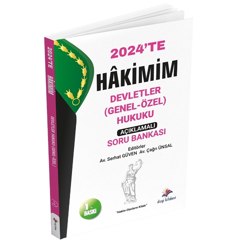 HAKİMİM Devletler Genel Özel Hukuku Soru Bankası Dizgi Kitap Yayınları 2024