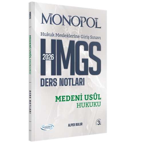 HMGS Medeni Usul Hukuku Ders Notları Monopol Yayınları 2026