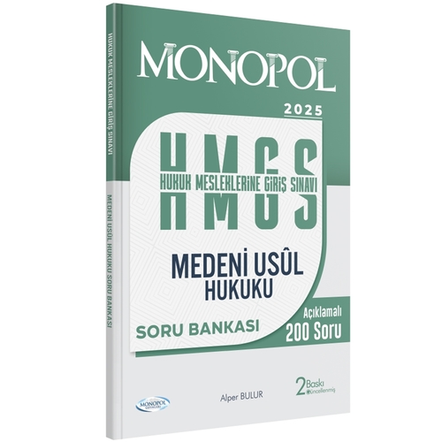 HMGS Medeni Usul Hukuku Soru Bankası Monopol Yayınları 2025