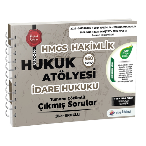 Hukuk Atölyesi HMGS Hakimlik İdare Hukuku Çıkmış Sorular Dizgi Kitap Yayınları 2025