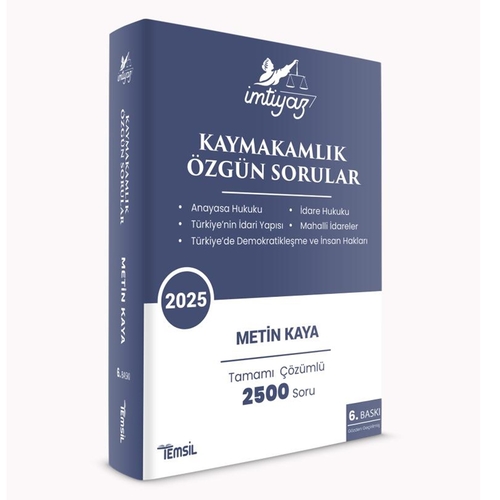 İmtiyaz Kaymakamlık Özgün Sorular Temsil Kitap Yayınları 2025