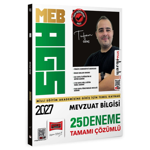 MEB AGS Mevzuat Bilgisi Tamamı Çözümlü 25 Deneme Yargı Yayınları 2027