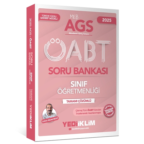 MEB AGS ÖABT Sınıf Öğretmenliği Tamamı Çözümlü Soru Bankası Yediiklim Yayınları 2025