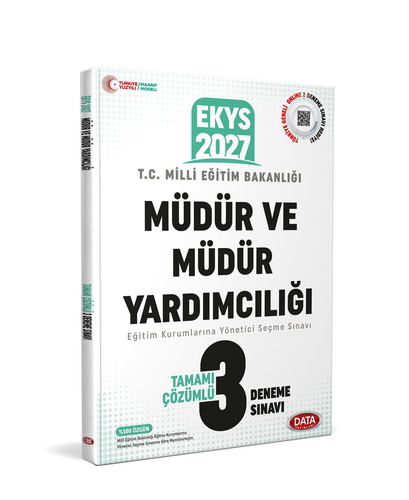 MEB EKYS Müdür ve Müdür Yardımcılığı 3 Deneme Sınavı Tamamı Çözümlü Data Yayınları 2027