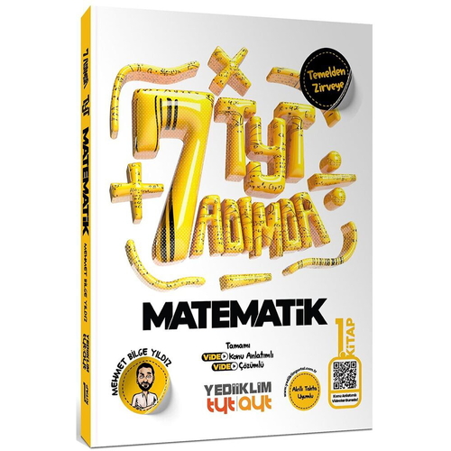 TYT Yedi Adımda Matematik Konu Anlatımlı ve Soru Bankası 1. Kitap Yediiklim Yayınları 2025