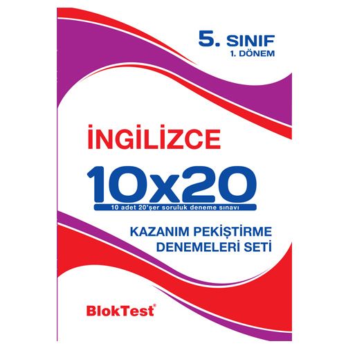 5. Sınıf İngilizce 1. Dönem 10x20 Kazanım Pekiştirme Denemeleri Tudem Yayınları