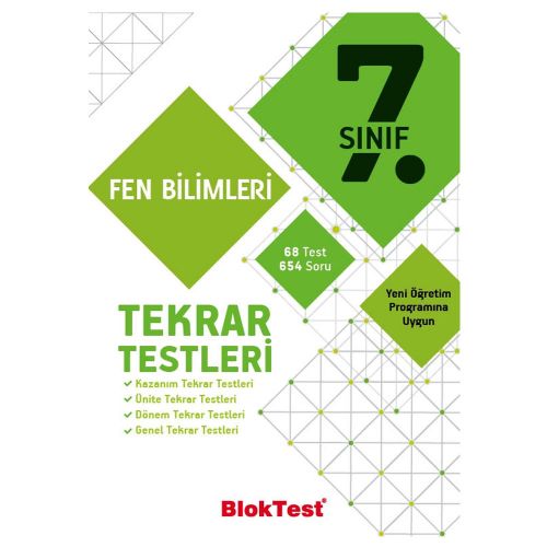 7. Sınıf Fen Bilimleri Tekrar Testleri Tudem Yayınları