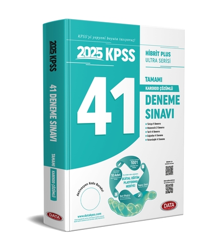 KPSS Genel Yetenek Genel Kültür 41 Deneme Sınavı Data Yayınları 2025