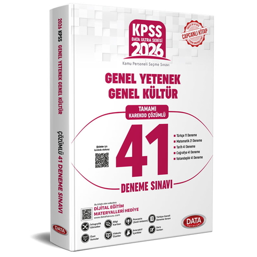 KPSS Ultra Serisi Genel Yetenek Genel Kültür 41 Deneme Sınavı Data Yayınları 2026