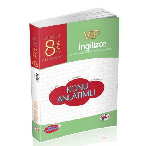 8. Sınıf VIP İngilizce Konu Anlatımlı Editör Yayınları