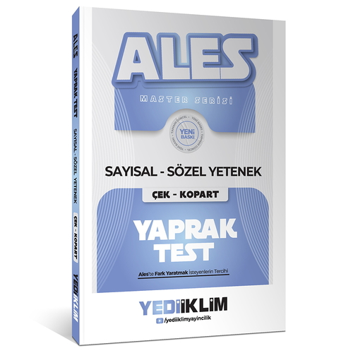 ALES Sayısal-Sözel Yetenek Çek Kopart Yaprak Test Yediiklim Yayınları 2027