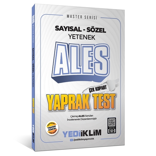 ALES Sayısal-Sözel Yetenek Çek Kopart Yaprak Test Yediiklim Yayınları 2025